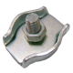 Single cable clamp 3mm zinc-plated