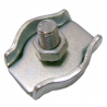 Single cable clamp 3mm zinc-plated