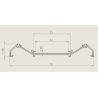 Aluminum profile LP75-11 (in slats of 0.6m)