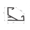 Aluminum corner profile LPU17 LP led Aluminum corner profile LPU17 LP led