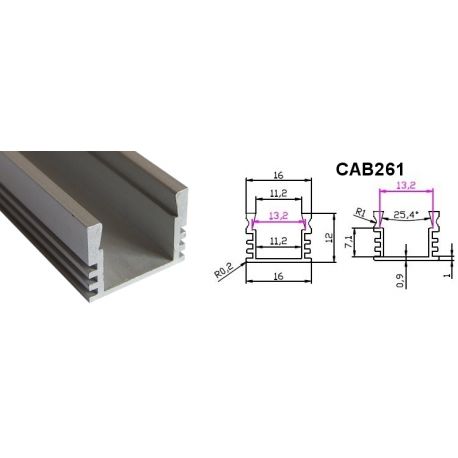 Aluminum profile CAB261-AL
