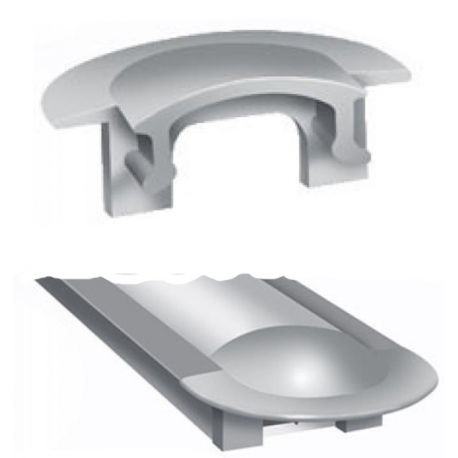 Universal end cap for LED profile LPV7/LPV12 LP
