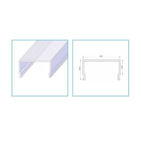 Rectangular matte diffuser RSP for LSO/LSS LP profile