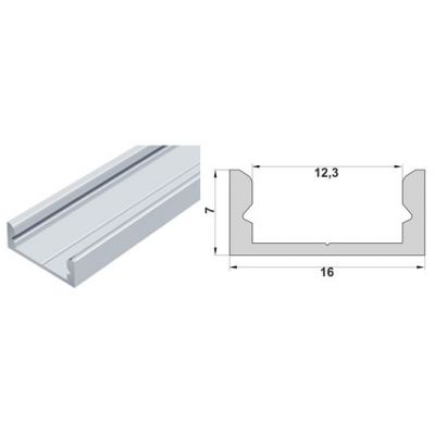 Aluminum profile LP7 LP led (in strips of 4m)