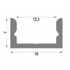 Aluminum profile LP7 LP led (in strips of 4m)