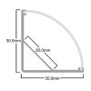 Aluminum corner profile LP-SL090A