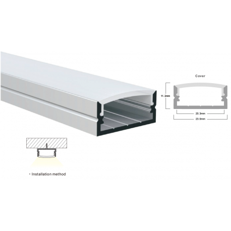 Matte diffuser for profile LP-SL095