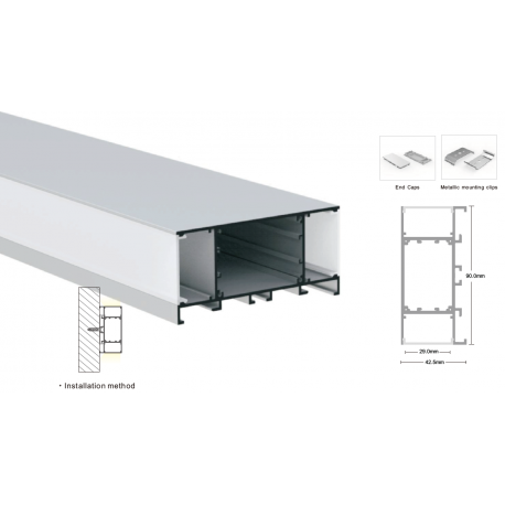 Matte diffuser for profile LP-SPL068