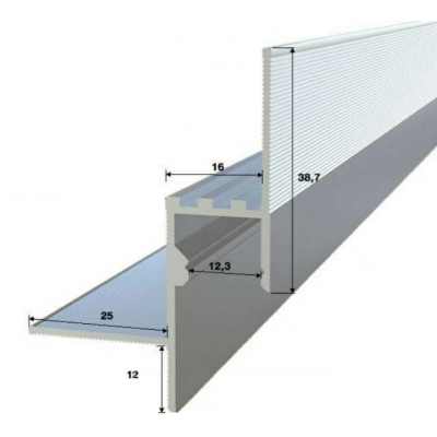 Profile for suspended ceiling LED1220 for drywall with diffuser