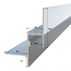 Profile for suspended ceiling LED1220 for drywall with diffuser