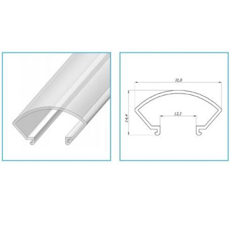 Matte diffuser RSK for LSU LP profile Matte diffuser RSK for LSU LP profile