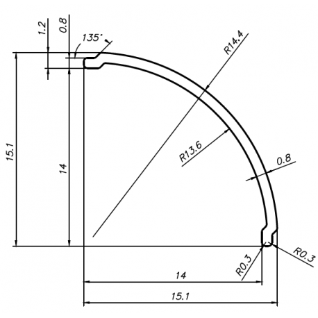 Matte diffuser for LPU16 LP led profile Matte diffuser for LPU16 LP led profile