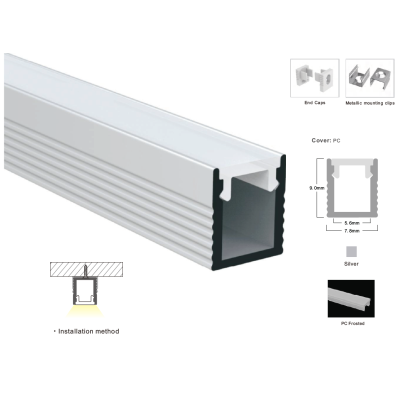 Aluminum profile LP-SL063 -1m. (2m. lamella)