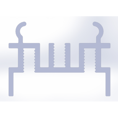 Aluminum profile SVL_LP-SPL101A_IN -1m. (in slats of 3m) (19x26mm) non-anodized.