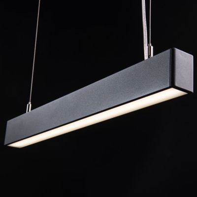 Світильник LINEA-1200-S (38/3600/3000K/CR/R80/ND/IP20/B/S1/FM/BL/NS/S/RAL9005TX) чорна текстура