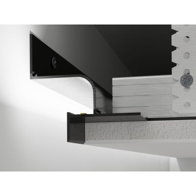 Профіль тіньового шва АПТШ21 (22.5х27мм) LED чорний мат. RAL 9005, 3м
