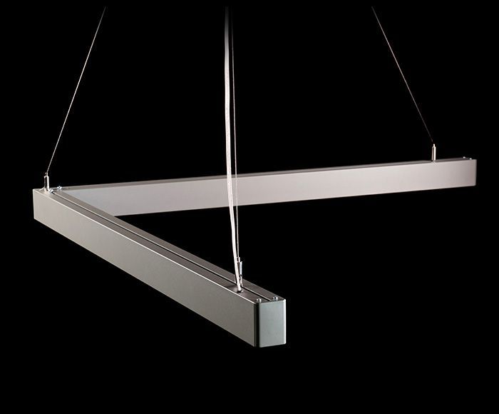 L-shaped light fixtures