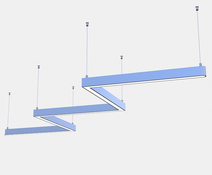 Zigzag-shaped light fixtures